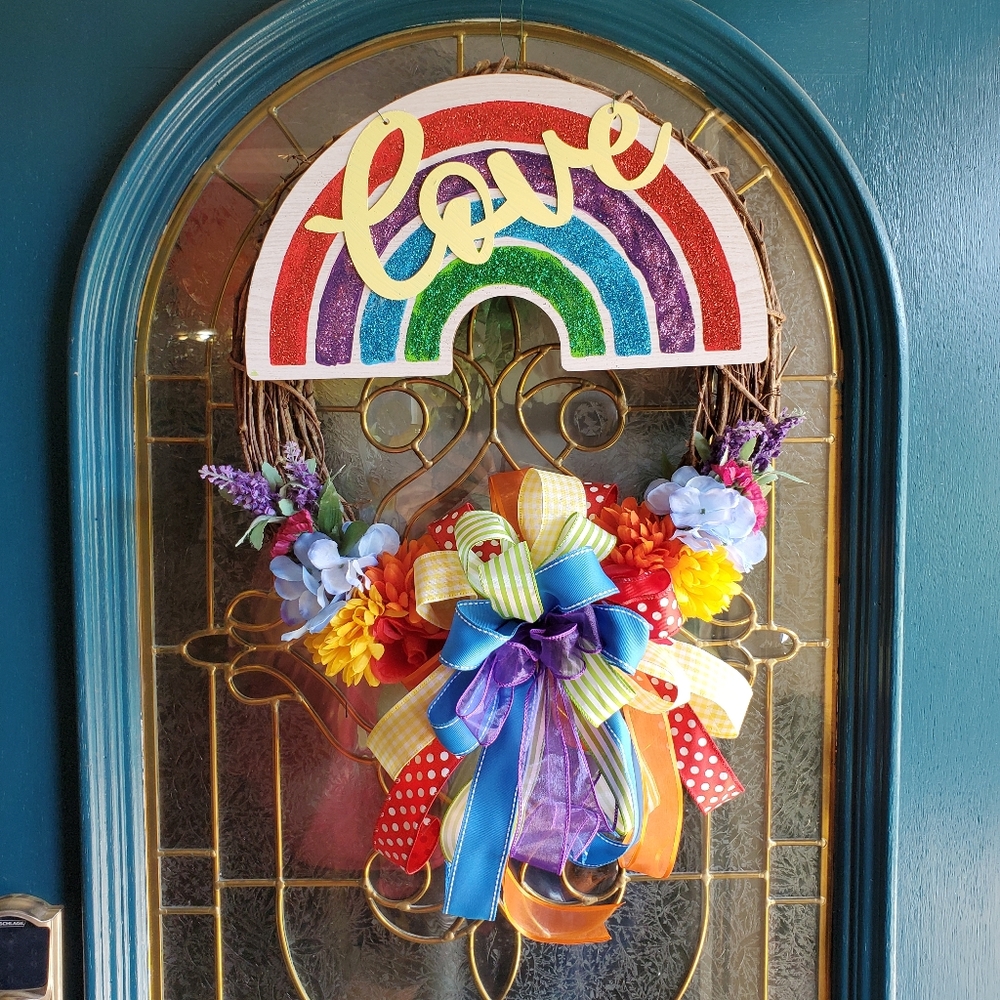 LOVE! Rainbow Wreath